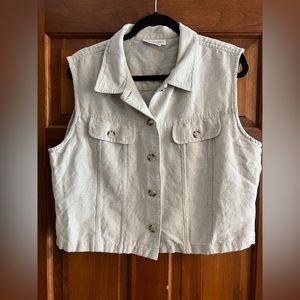 Talbots Linen Vest